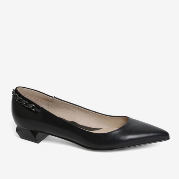 NWT Carolinna Espinosa Black Cadence Leather Flats - Picture 1 of 11
